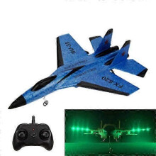 (Blue) FX620 RC Flygplan med fasta vingar och blinkande ljus för nattflygning