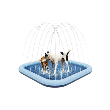 (150cm) Tapis anti-éclaboussures antidérapant en PVC de 170 cm avec jets réglables pour les tout-petits et les enfants dans le jardin.