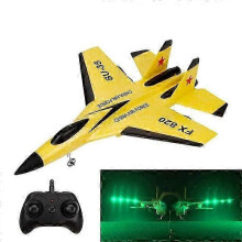 (Yellow) FX620 RC Flygplan med fasta vingar och blinkande ljus för nattflygning