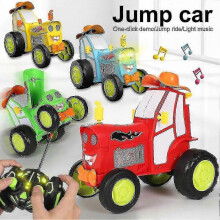 (Red) RC Stunt Galen Dansande Bil Ljus Musik Gunga Cool Kul Leksak Present Barn XinHan