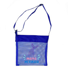 (Royal Blue) Breathable Waterproof Mesh Bag Adjustable Strap Toy Holder Shell Collector Dark Violet
