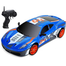 (Blue and Red) Mini 1:24 RC Driftbil Höghastighets för Vuxna
