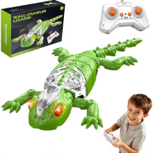 (Green) Uppladdningsbar RC väggcrawler Gecko klätterleksak för barn golvtak