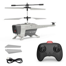 (Grey, 3.5 Channel) Hélicoptère radiocommandé 3,5 canaux 2,4 GHz avec évitement d'obstacles, jouet volant Yo 26s