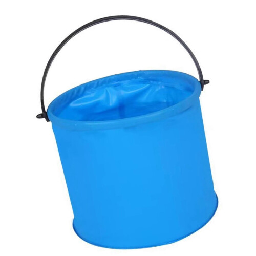(Blue) Hopfällbar sandleksakshink läckagesäker bas för pool strand barn resevänlig sommar blå