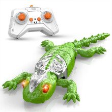 (Green) Fjärrstyrd väggkrypande geckorobot för golvtakklättring RC-billeksak
