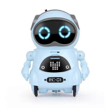 (blue) Pocket RC Talking Robo Röstigenkänning Spela in Sjung Dans Fjärrkontroll Interaktiv