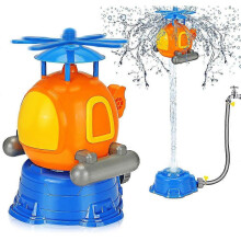(orange, 1pcs) Hélicoptère arroseur, jouet d'eau extérieur pour enfants, orange et violet