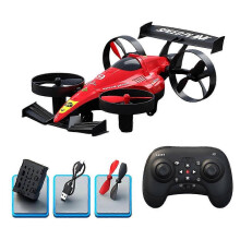 (Red) 2-in-1 RC-Flugauto-Drohne mit Dual-Modus für drinnen und im Wohnzimmer
