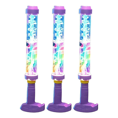(3PCS) Glowing Rainbow LED Water Blaster Firework Spray Soaker Pool Party Summer Fun