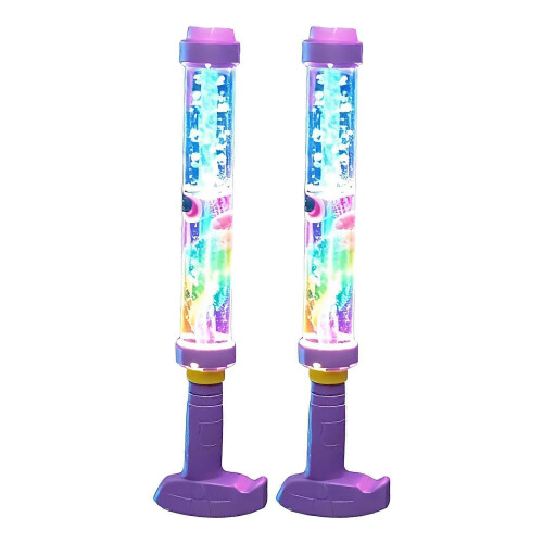 (2PCS) Glowing Rainbow LED Water Blaster Firework Spray Soaker Pool Party Summer Fun