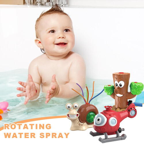 (spin stub) Reusable Spinning Water Sprinkler Toy for Summer Backyard Fun 2