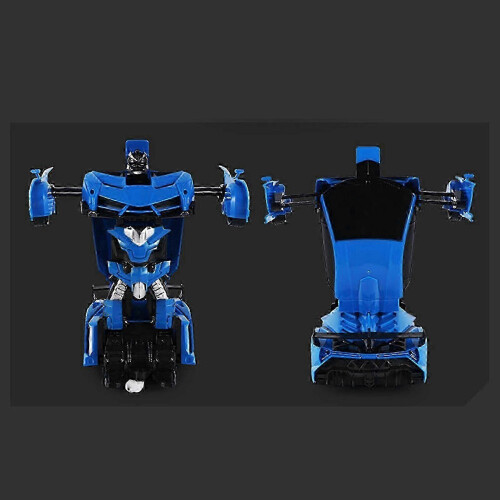(blue) Transform RC Car 1-Button Transforming 360 Rotation Drifting Gift Ages 3+ 1