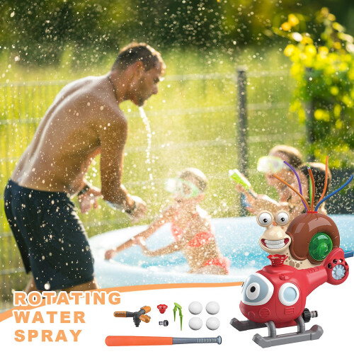 (spin hydrant) Reusable Spinning Water Sprinkler Toy for Summer Backyard Fun 2
