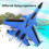 (Blue) FX620 RC Fly med fast vinge og blinkende lys for nattflyging 4