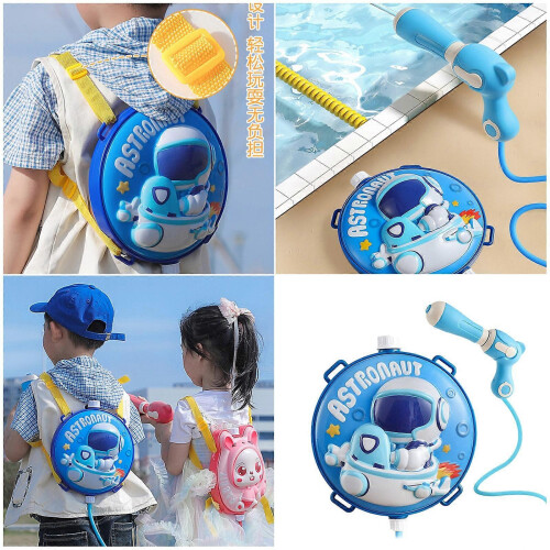 (Duck) Backpack Water Shooter Ergonomic Pads Leakproof Pull Design Toddler Party Multicolor 1