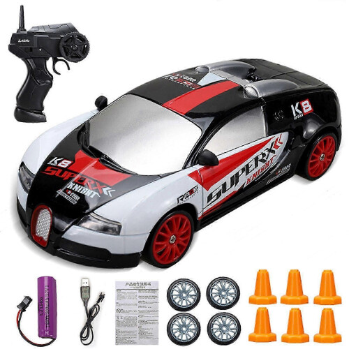 (White) Mini 1:24 RC Driftbil Höghastighets för Vuxna 2