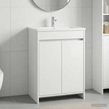 vidaXL Badunterschrank Weiß 56 x 37,5 x 81 cm Holzwerkstoff