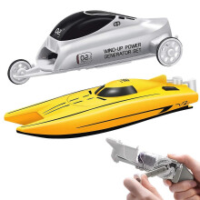 2-in-1 Wind-up Toy Car & Boat for Kids