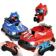 2-pack RC-stötfångarbilar för småbarn med ljus och musik