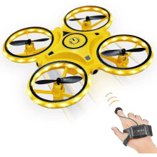 Kids Mini Drone Gesture Hand Control Sensor Indoor RC Quadcopter 360 Flips LED Light