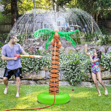 Arroseur gonflable en forme de palmier pour enfants, jouet de piscine et de jardin, idéal pour une fête hawaïenne (garçons et filles).