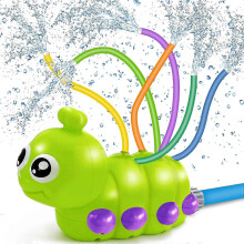 Outdoor Kids Water Sprinkler Toddlers 1-3-5+ Lawn Game Wiggle Tubes Attaches to Hose
