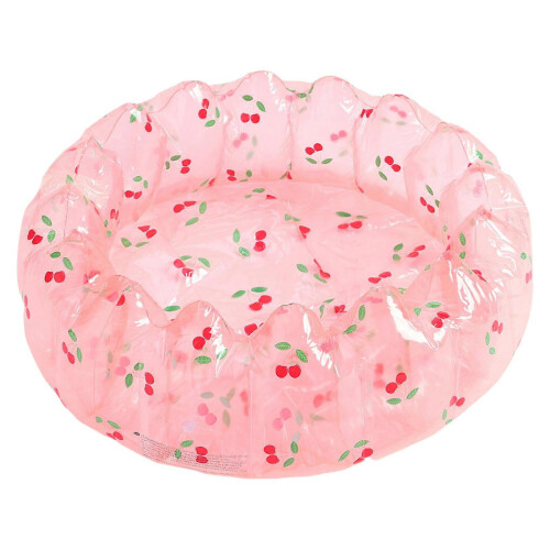 Indoor Inflatable Kids Bathtub Pool Quick Setup Safe Transparent Cherry 120