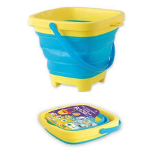 Seau de plage pliable et multifonctionnel pour enfants, extensible, pour jouer au sable en extérieur et créer des châteaux de sable.