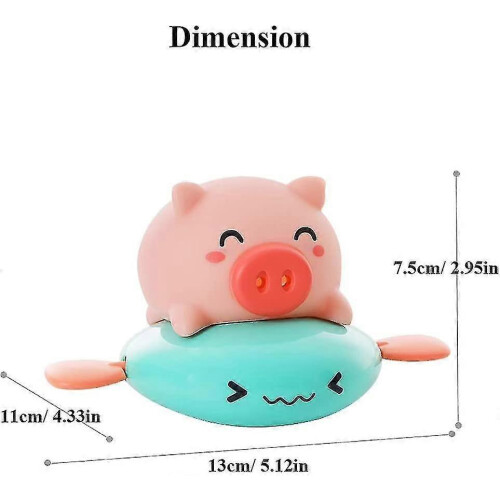 Babyshower Piggy Winding Dragsko Clockwork Badkarsspridare Leksak Q1 1