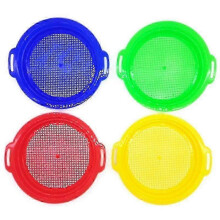 Lot de 4 tamis Ă sable de plage pour enfants (rouge, bleu, jaune, vert)