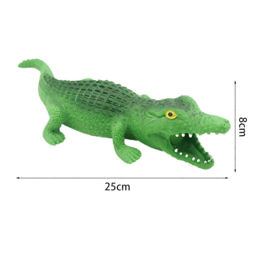 Grön Krokodil Långsam Rebound TPR Stressavlastning Stretch Sensorisk Fidget Squeeze Leksak 1