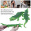 Grön Krokodil Långsam Rebound TPR Stressavlastning Stretch Sensorisk Fidget Squeeze Leksak 3