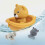 Stackable Animal Floating Bath Toy Set Sensory with Suction Cups for Toddler Pool Beach 4