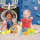 Set di giocattoli da spiaggia in plastica per bambini con secchiello e 1 set di divertimento 4