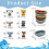 Stackable Animal Floating Bath Toy Set Sensory with Suction Cups for Toddler Pool Beach 5
