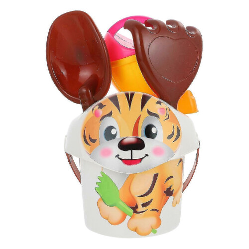Set di giocattoli da spiaggia in plastica per bambini con secchiello e 1 set di divertimento 2