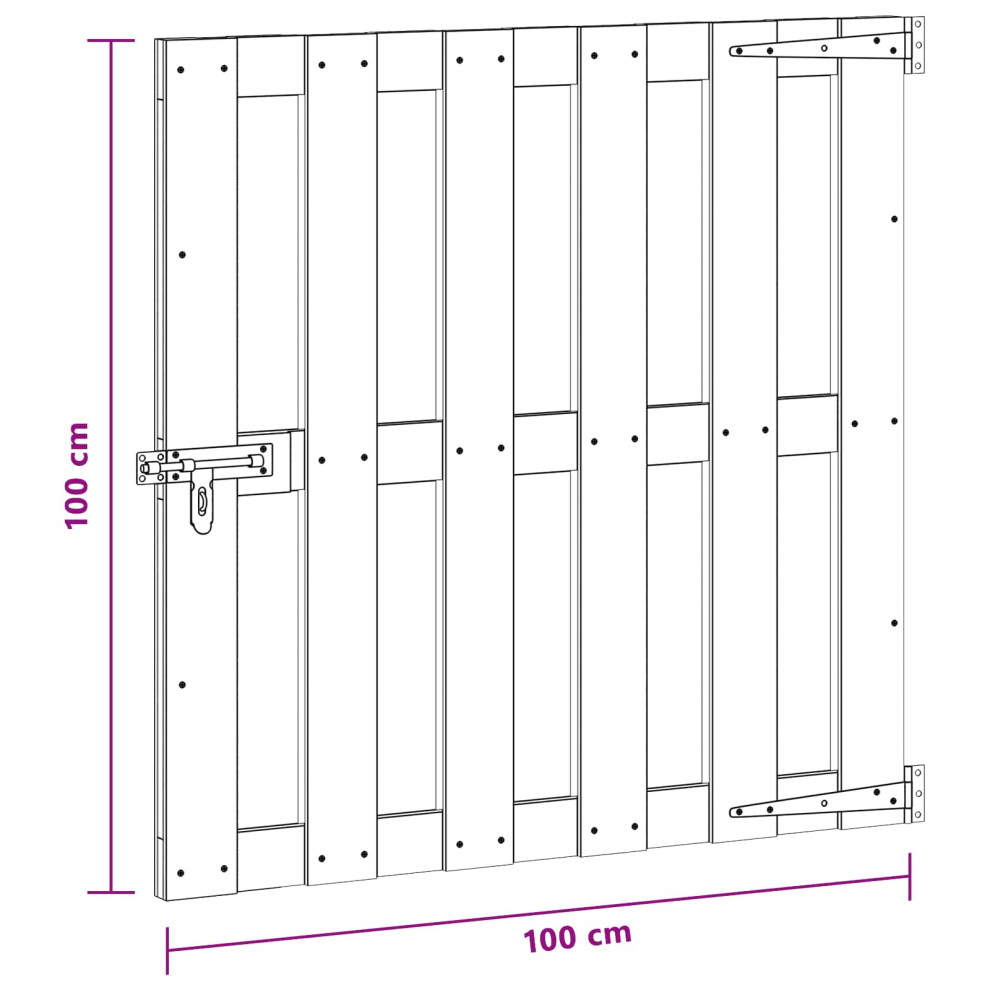 Vidaxl Garden Gate 100 X 100 Cm Wpc And Aluminium Brown 8721451210498