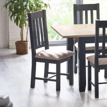 Set Of 2 Bordeaux Dining Chairs Dark Grey