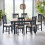 Set Of 2 Bordeaux Dining Chairs Dark Grey 7