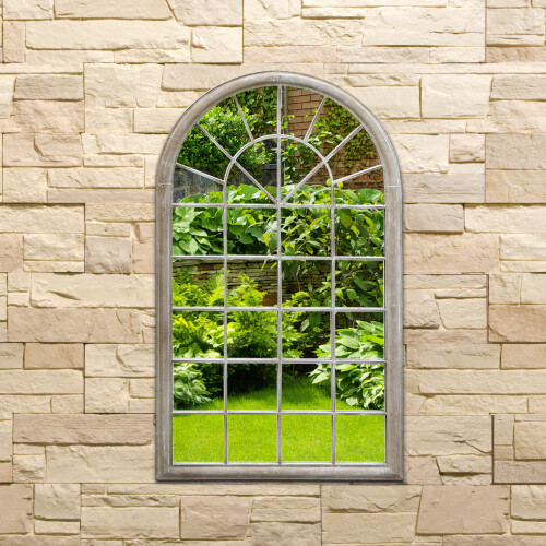 Charles Bentley Charles Bentley Arch Outdoor Wall Decorative Mirror - Natural