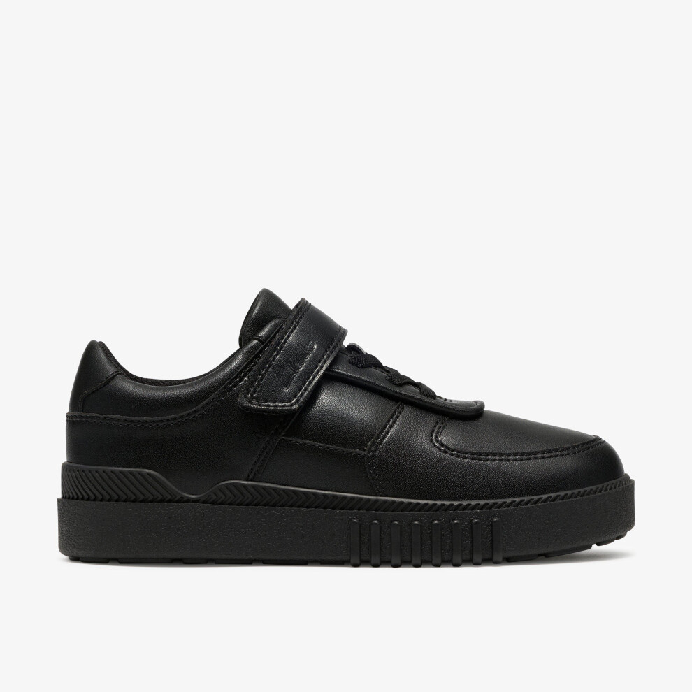 Clarks Boys Black Somerset Flex K School Shoes Colour: :, Fit: G Size 13 Kids - Image 3