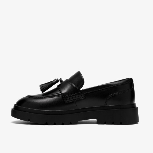 Clarks (Standard, 5.5  (Adults')) DerryLoafer Y. Black Leather 1