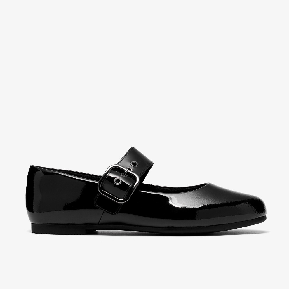 Clarks (Standard, 3 (Adults')) Porto Tap Y. Black Pat