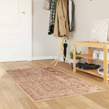 vidaXL Rug Runner MARSA Yellow 100 x 200 cm Polyester and PVC