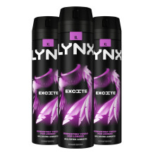 Lynx XL 48-H High Definition Fragrance Excite Body Spray 200ml, 3pk