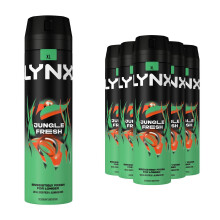 Lynx Body Spray JungleFresh High DefinitionFragrance,6x200ml