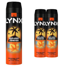 (Buy 3) Lynx XL 48-Hour High Definition Fragrance Body Spray Deodorant, 200ml[Sunset Fresh]