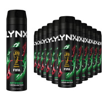 Lynx XL Africa Body Spray 48H Fresh Mandarin & Sandalwood Scent Deo, 12x200ml