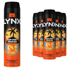 (Buy 6) Lynx XL 48-Hour High Definition Fragrance Body Spray Deodorant, 200ml[Sunset Fresh]